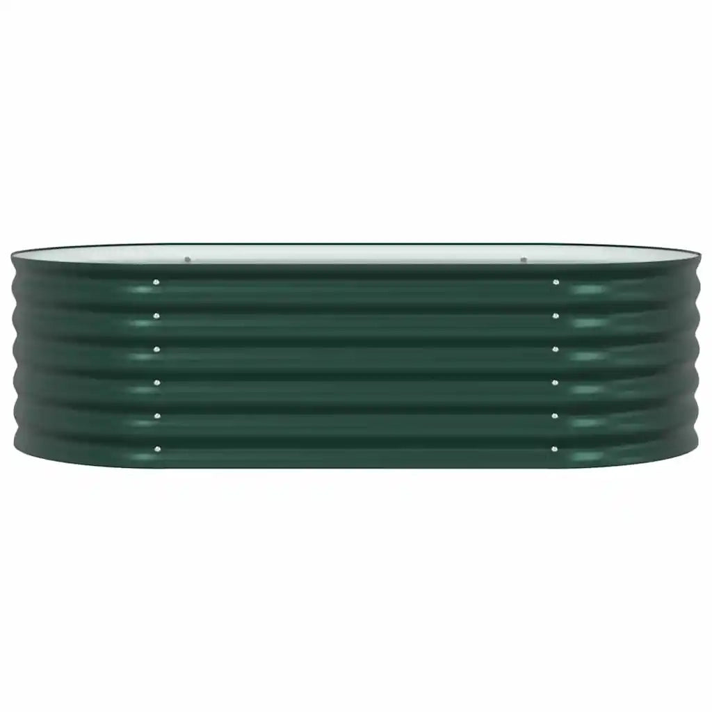 Fioriere | Cassetta per fiori | Letto Rialzato Verde 160 x 80 x 44 cm Acciaio