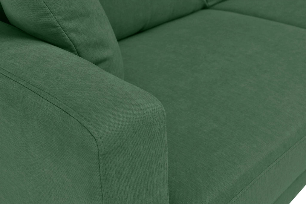 Divano 2 posti in tessuto vellutato verde abete piedi in metallo - Chloe - DI2P-CH38FBC-PM