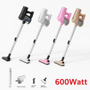Aspirapolvere 2in1 600W Filtro Hepa Lavabile Scopa Elettrica Compatta Accessori Tortora