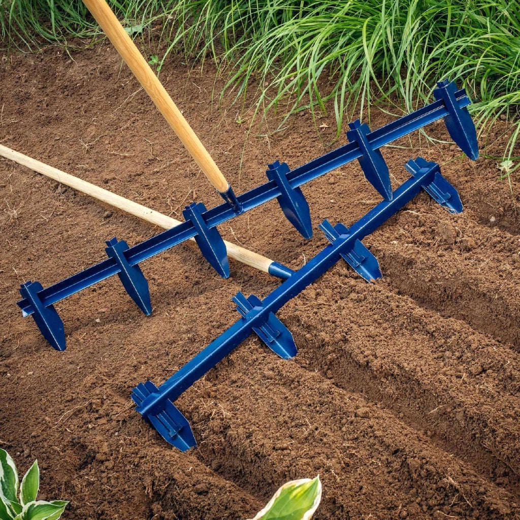 Marcatore da giardino KADAX per piantare e seminare, regolabile, 4 punte, grande, 80 cm, solido