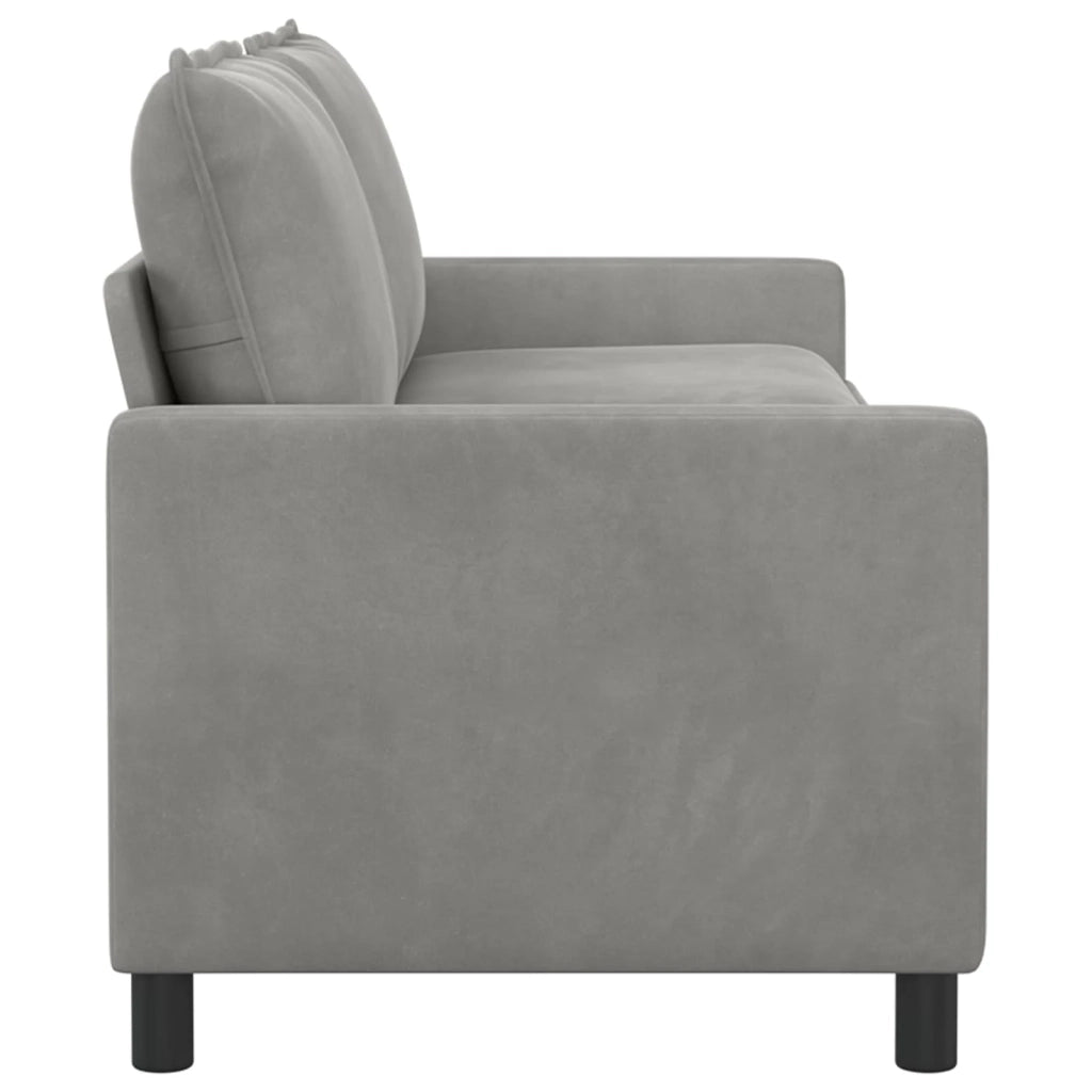 Divano Grigio Chiaro 196 x 81 x 87,5 cm Velluto