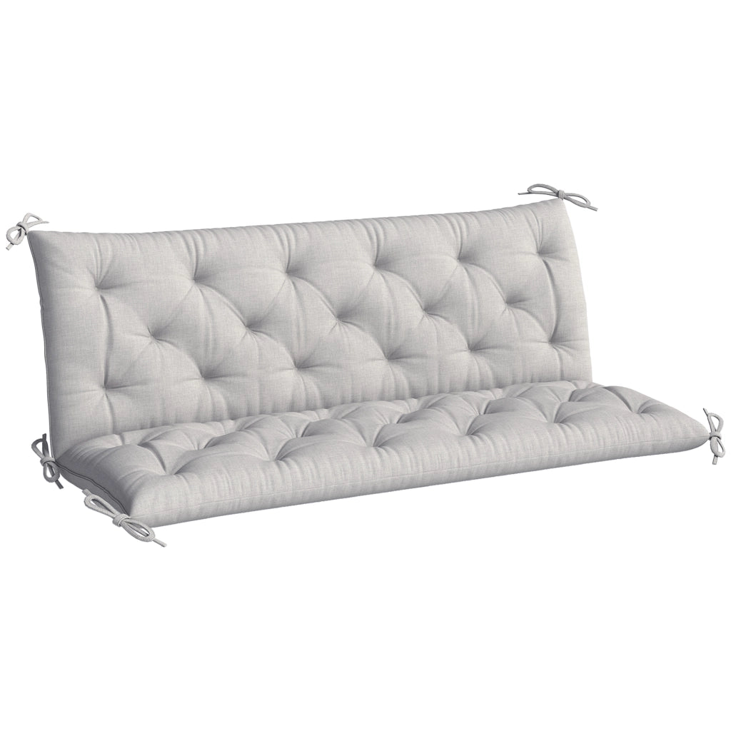 Cuscino per divano da giardino 3 posti ¨C zephmum ¨C 150x98x8 cm grigio chiaro