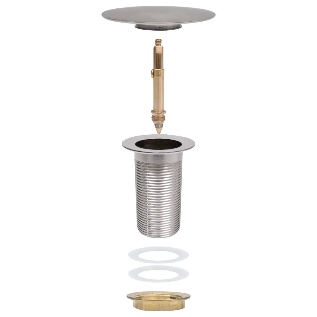 Scarico a Pressione Senza Troppopieno Argento 6,4x6,4x9,1 cm CFW8775764