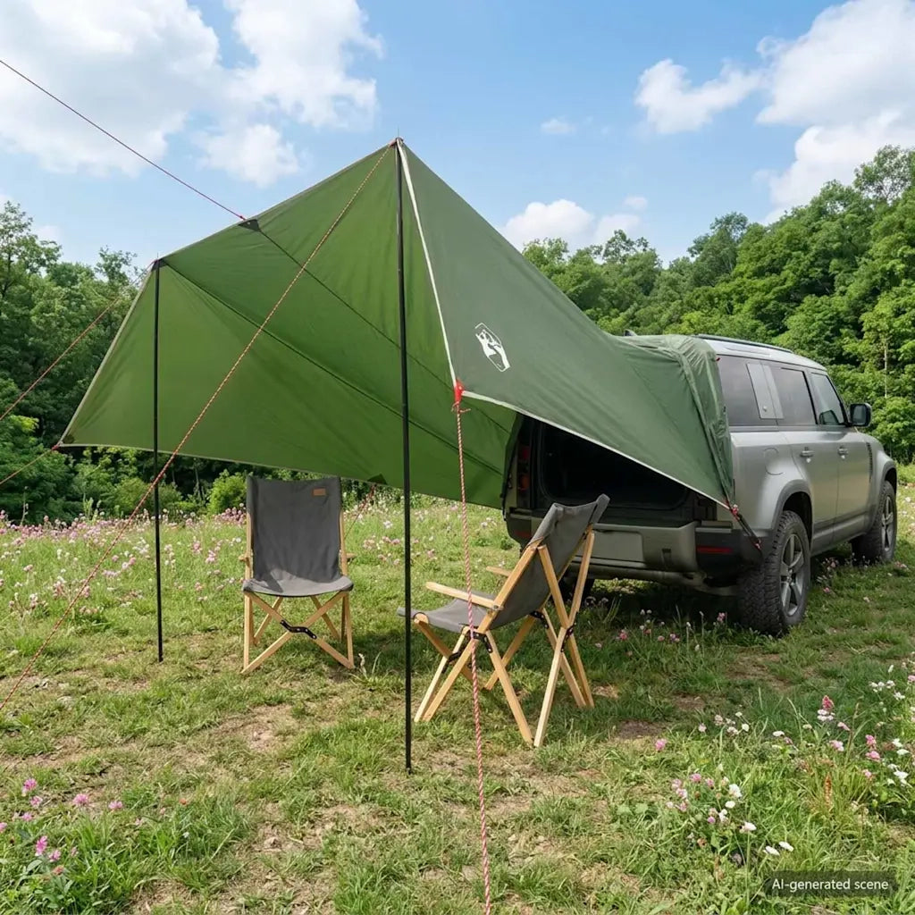 Tenda da veicolo Verde 518 x 580 x 215 cm Poliestere e Acciaio 42028555
