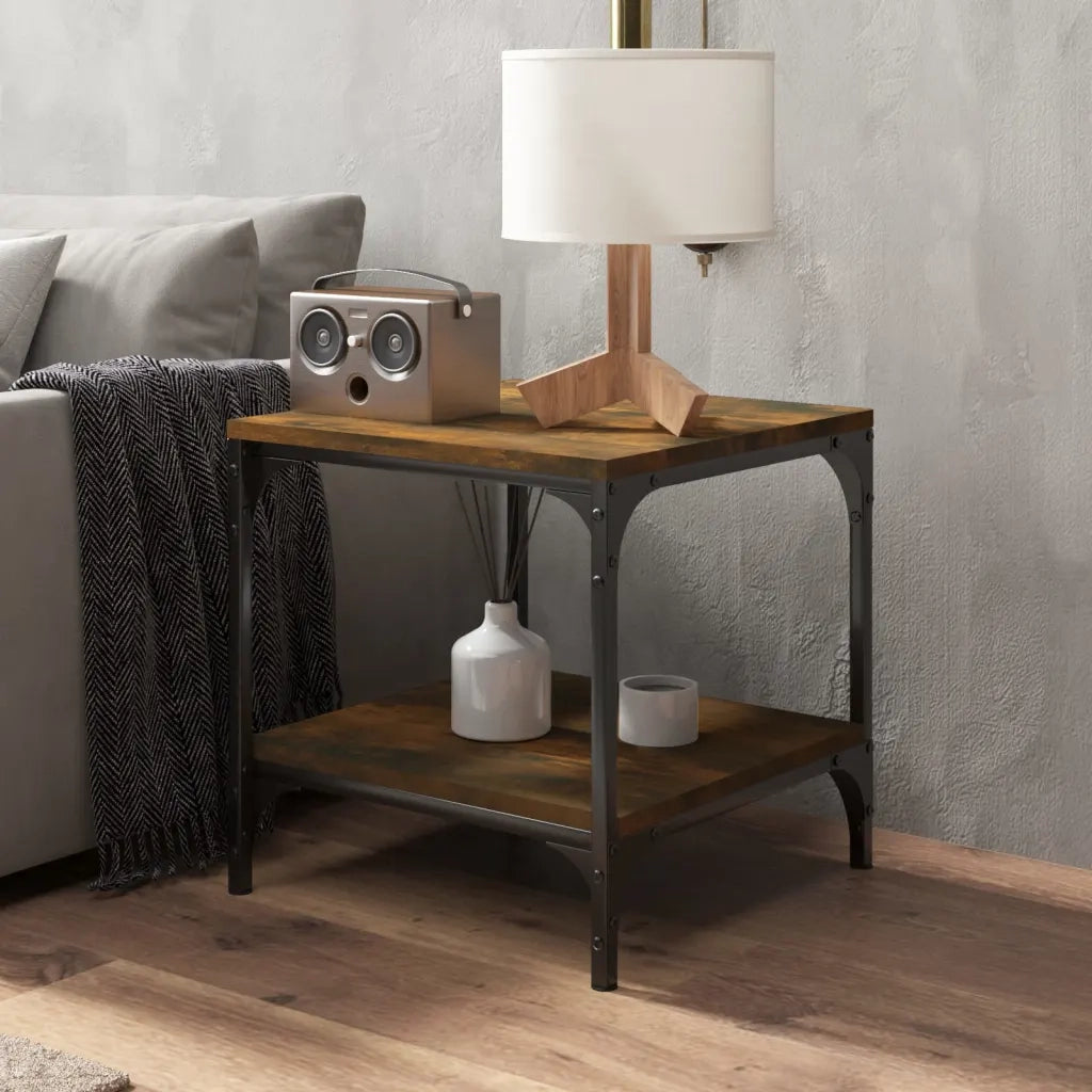 2 pz Tavolini da salotto | Tavolino da caff¨¨ | Tavolino da Soggiorno rovere fumo 40x40x40 cm in Legno Multistrato