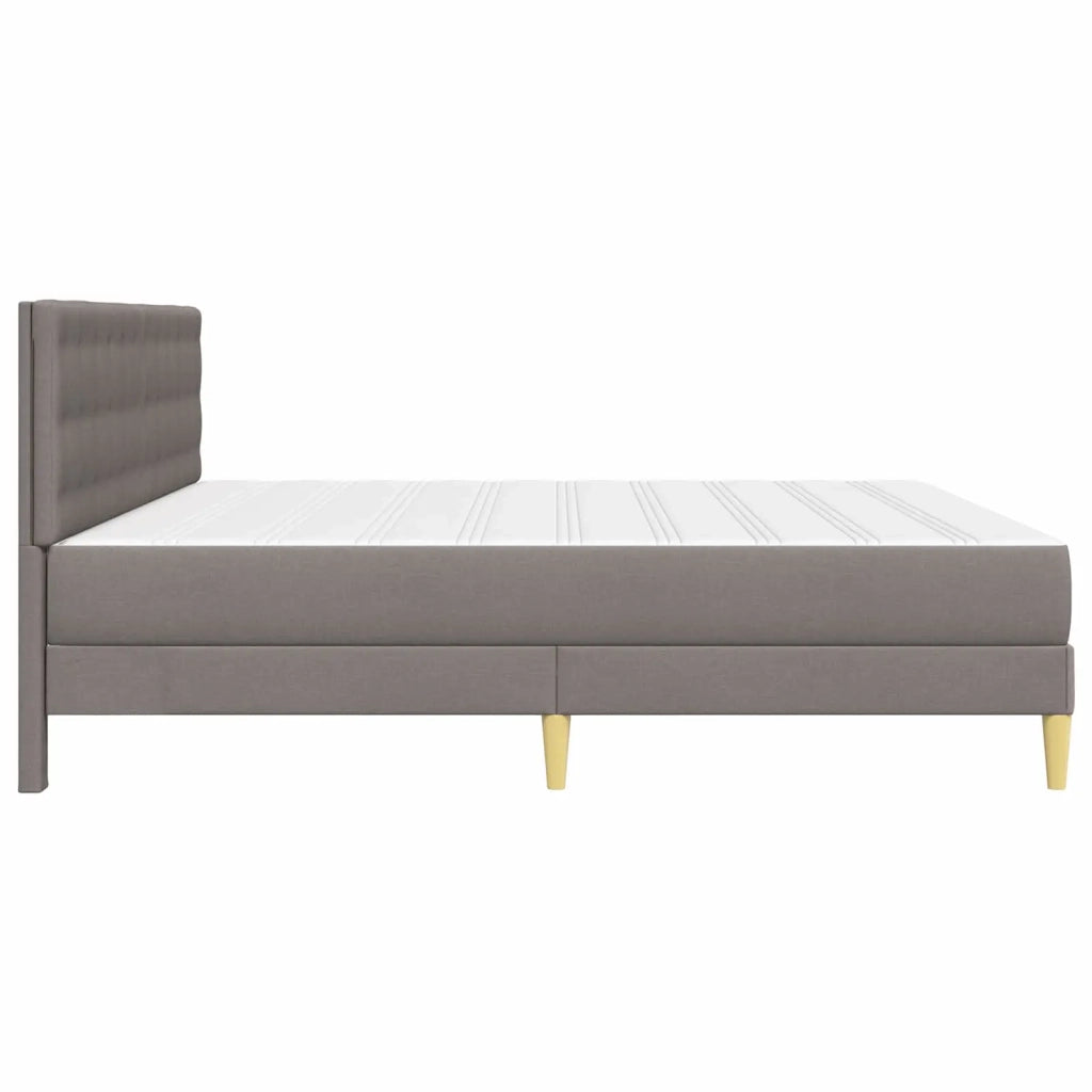 Struttura letto con materasso Tortora 200 x 200 cm Tessuto 3415131
