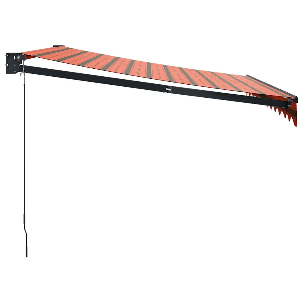 Tenda Retrattile Arancione e Marrone 3x2,5m Tessuto e Alluminio 3154466