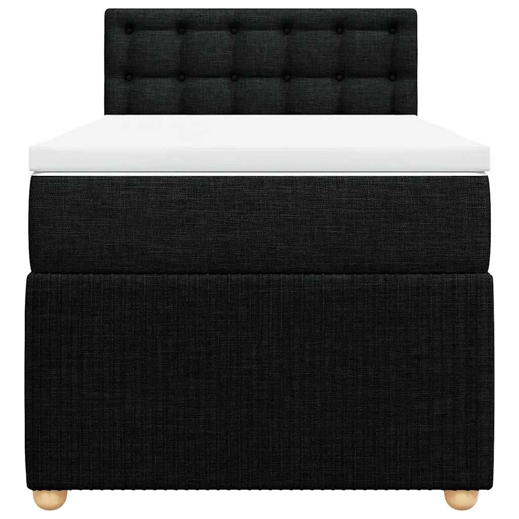 Giroletto a Molle con Materasso Nero 80x200 cm inTessuto