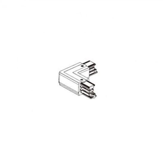 TRACK-SX B  Curva sinistra 90° bianco opaco per sistema track installazione in binario