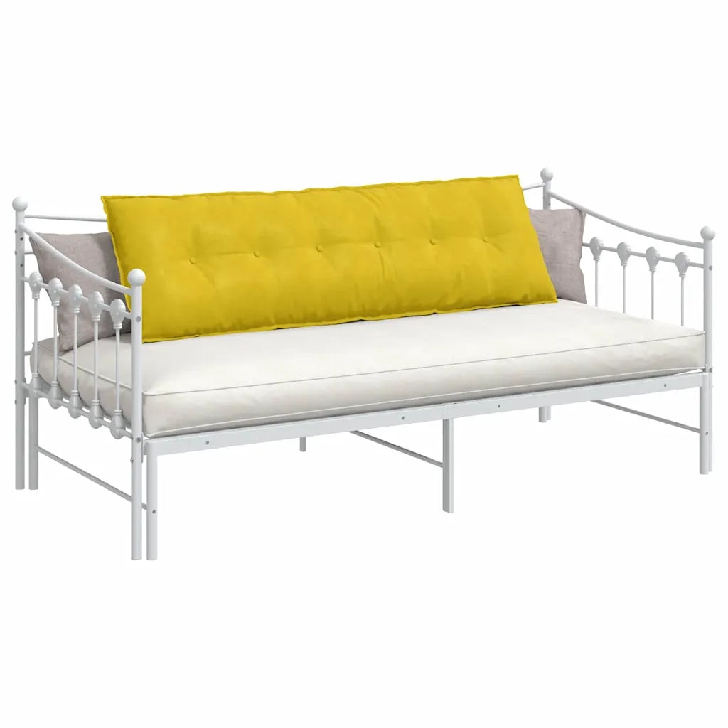 Cuscino per Schiena Giallo 160 x 50 cm Tessuto in Cords 42014897