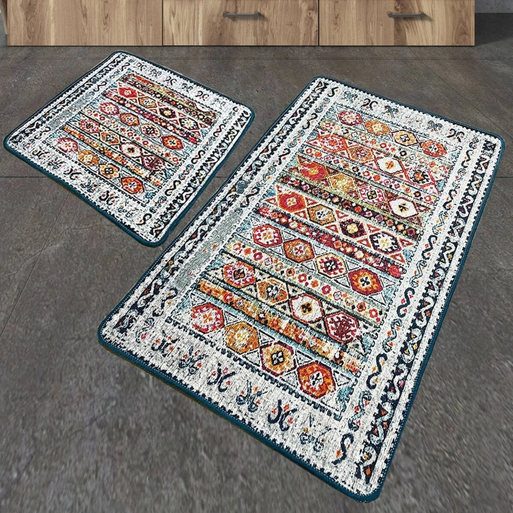 Dyersburg, Tappeto da Bagno Lavabile in Lavatrice, 60x100 cm Multicolore