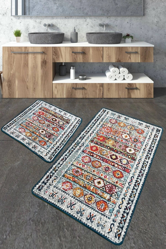 Dyersburg, Tappeto da Bagno Lavabile in Lavatrice, 60x100 cm Multicolore