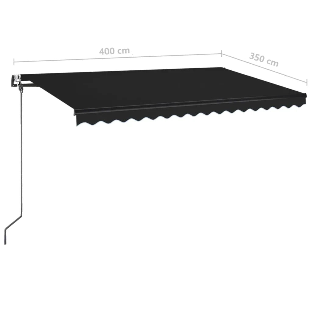 Tenda da Sole Retrattile Automatica 400x350 cm Antracite 3069189