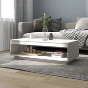 Tavolino da Salotto Bianco 110x50x33,5cm Legno Massello di Pino cod mxl 52577