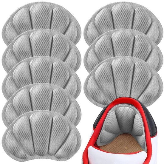 Set di cuscinetti per la protezione delle piante dei piedi contro lo scivolamento e lo sfregamento, adatto per stivali e scarpe libere, migliora l'adattamento della calzatura - Grigio.