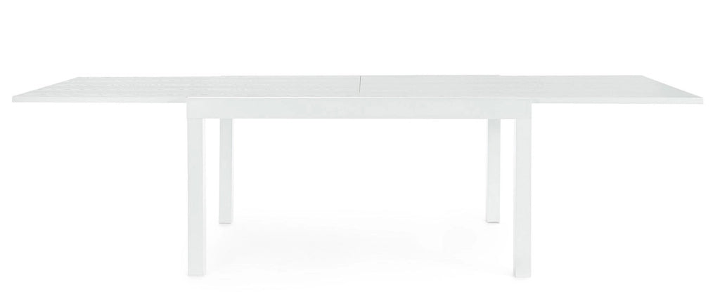 Tavolo Allungabile da Esterno 135-270x90x75h cm in Alluminio Cliv Bianco