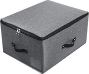 Cassetto ripiegabile con pannello divisorio, maniglie e chiusura a raccordo - Organizzatore per coperte, abbigliamento e altro - 52x40x26cm
