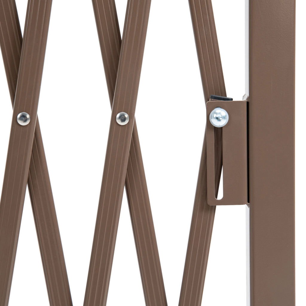 Griglia estensibile divisoria in alluminio marrone scuro; 52-405 cm con supporti