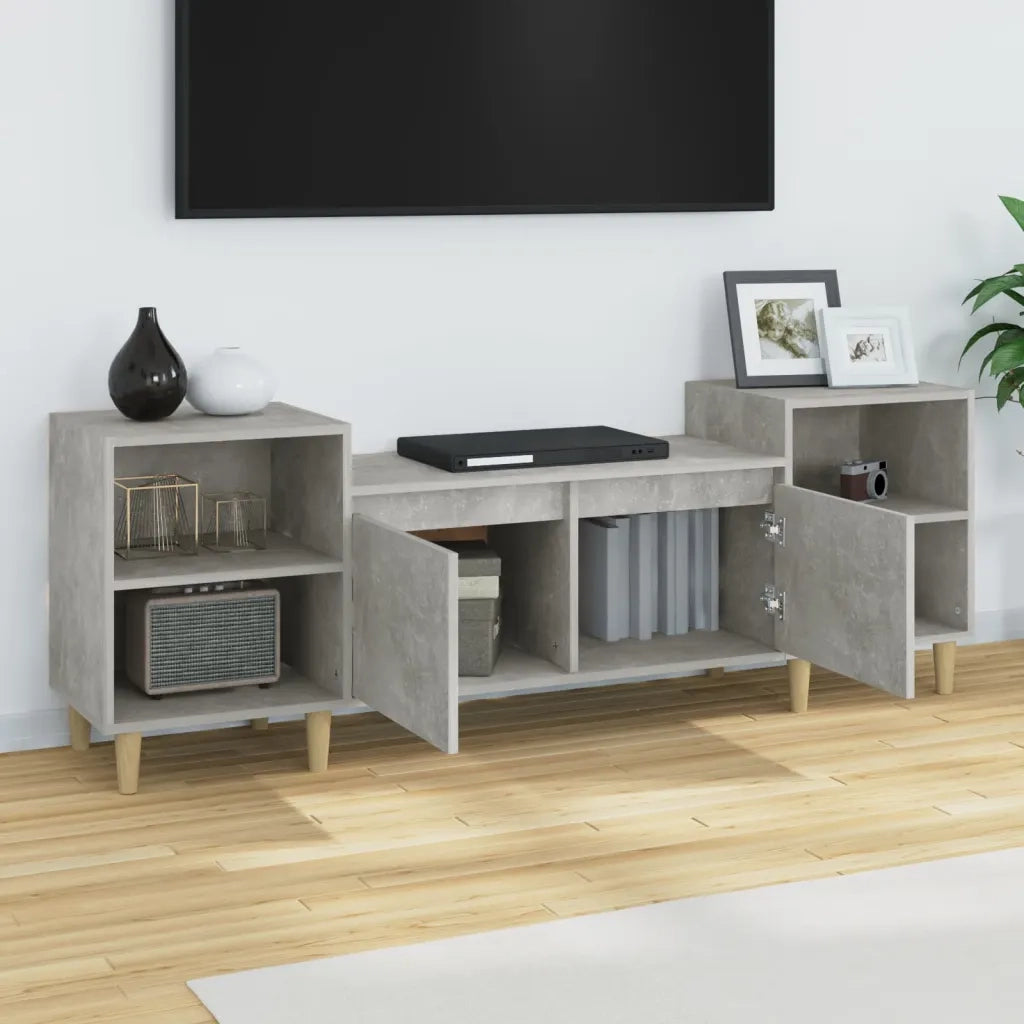 Mobile per TV Grigio Cemento 160x35x55 cm Legno Multistrato 821192