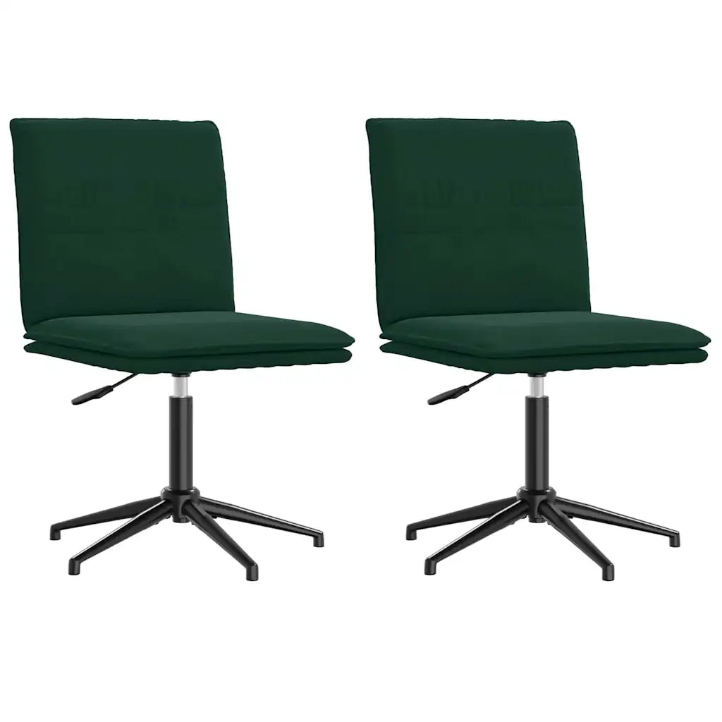 vidaXL Sedie da Pranzo 2 pz Verde Scuro in Velluto