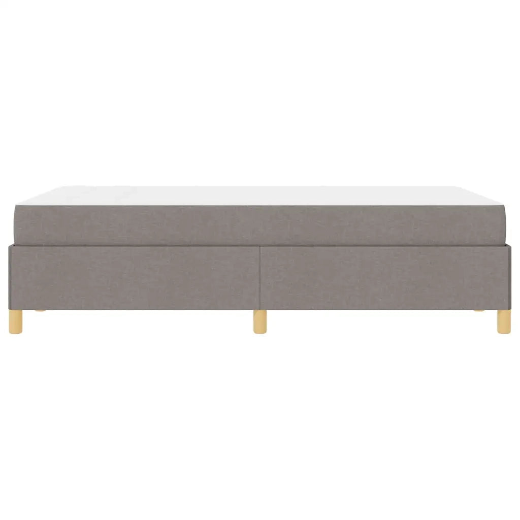 vidaXL Letto a molle con materasso Taupe e bianco 120 x 200 cm Tessuto