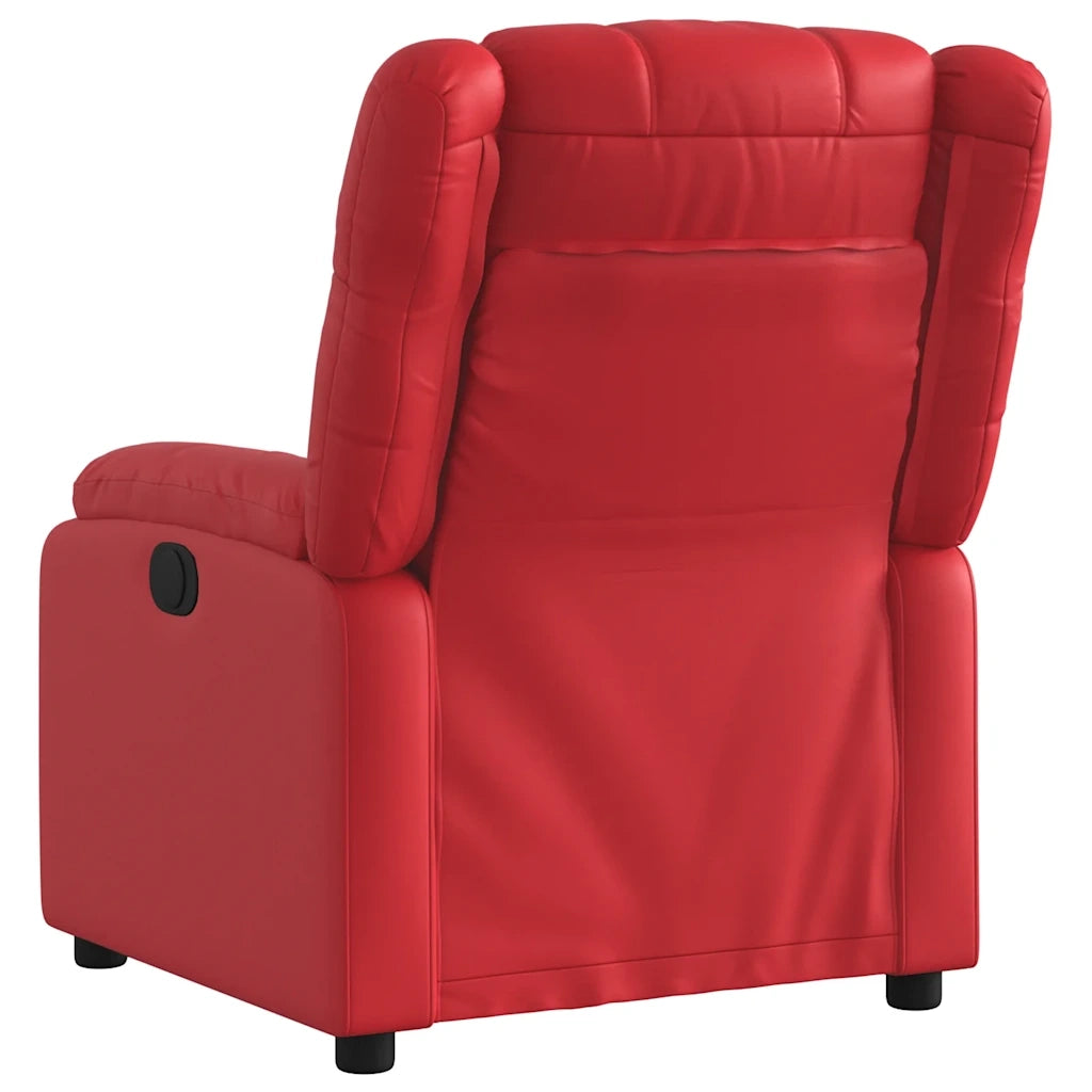 Divano Sedia-Poltrona Reclinabile Rossa in Similpelle 323892
