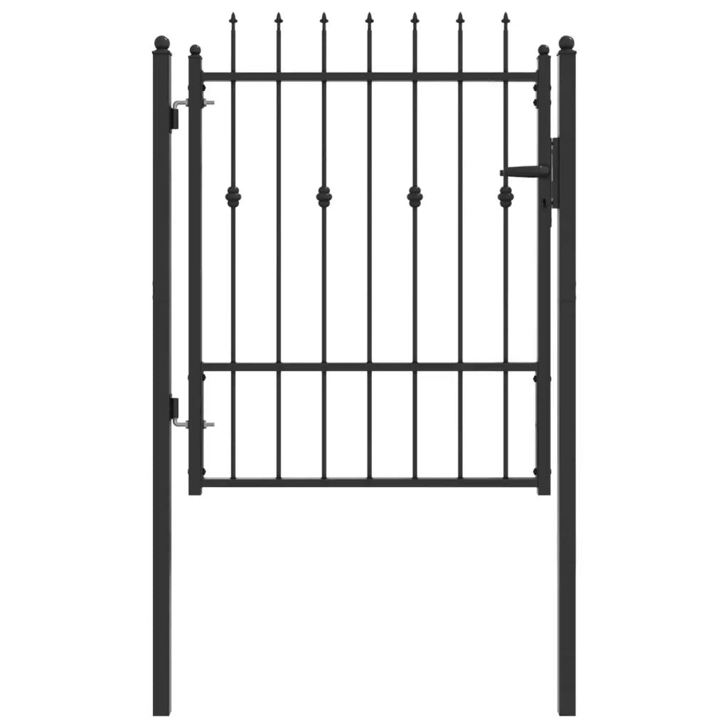 Cancello per recinzione HORST 100 x 125 cm Metallo Nero 42034045