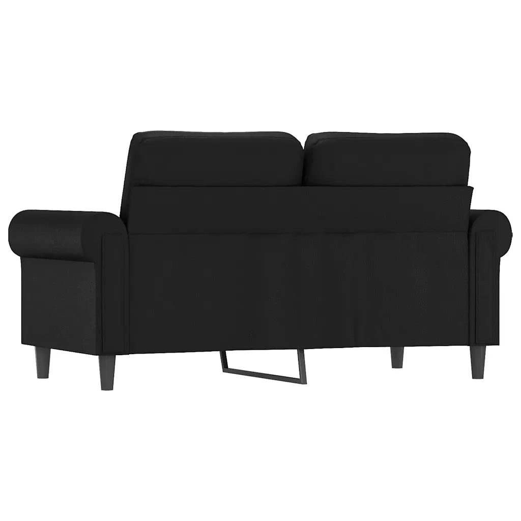 Divano a 2 Posti-Sofa 2 Posti Nero 120 cm in Similpelle 853825