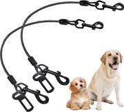 Cinture di sicurezza in coppia per lettini per cani, cavo in acciaio resistente ai morsi per auto, cinture a catena, cavi per veicoli, 70 cm