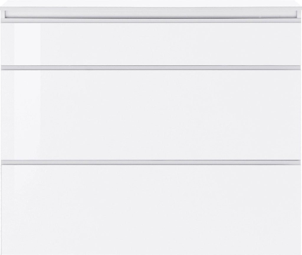 Scarpiera 2 Ante e 1 Antina a Ribalta 120x26,5x108 cm Magic Bianco Lucido