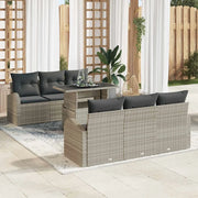 Set Divano da Giardino con cuscino 7 pcs Grigio chiaro 3357305