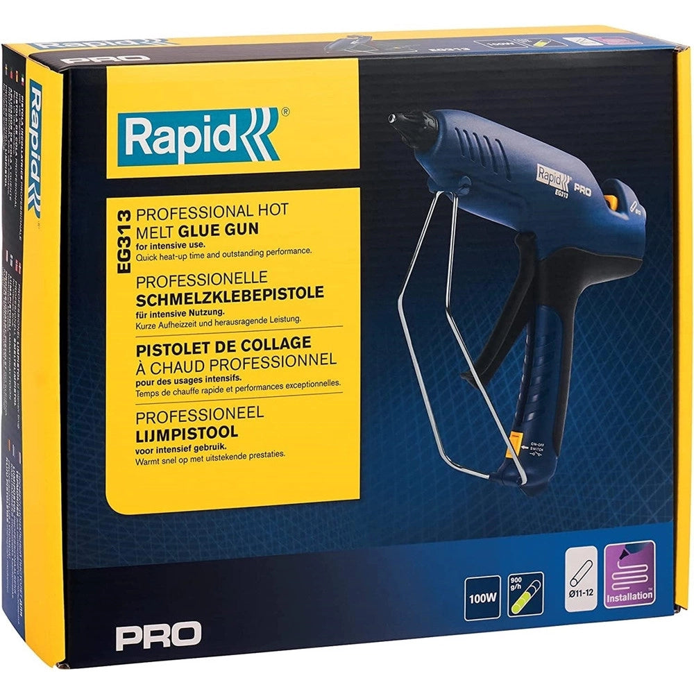 Trade Shop - Pistola Incollatrice Eg313 Compatta Professionale Per Fissare Cavi Coprifili Zoccolini Decori -