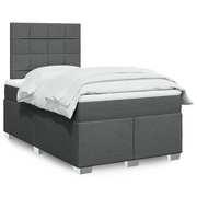 Giroletto a Molle con Materasso Grigio Scuro 120x200 cm Tessuto 3290456