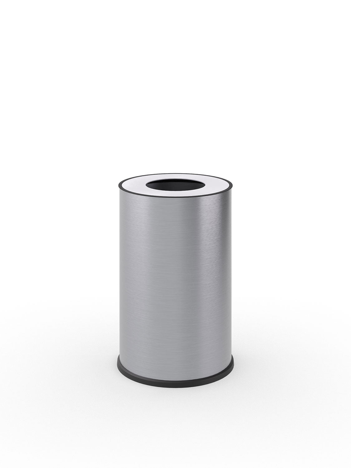 Pattumiera a Bidone Ø 45,5x70,5 cm 1 Scomparto 100 L in Acciaio Inox Satinato