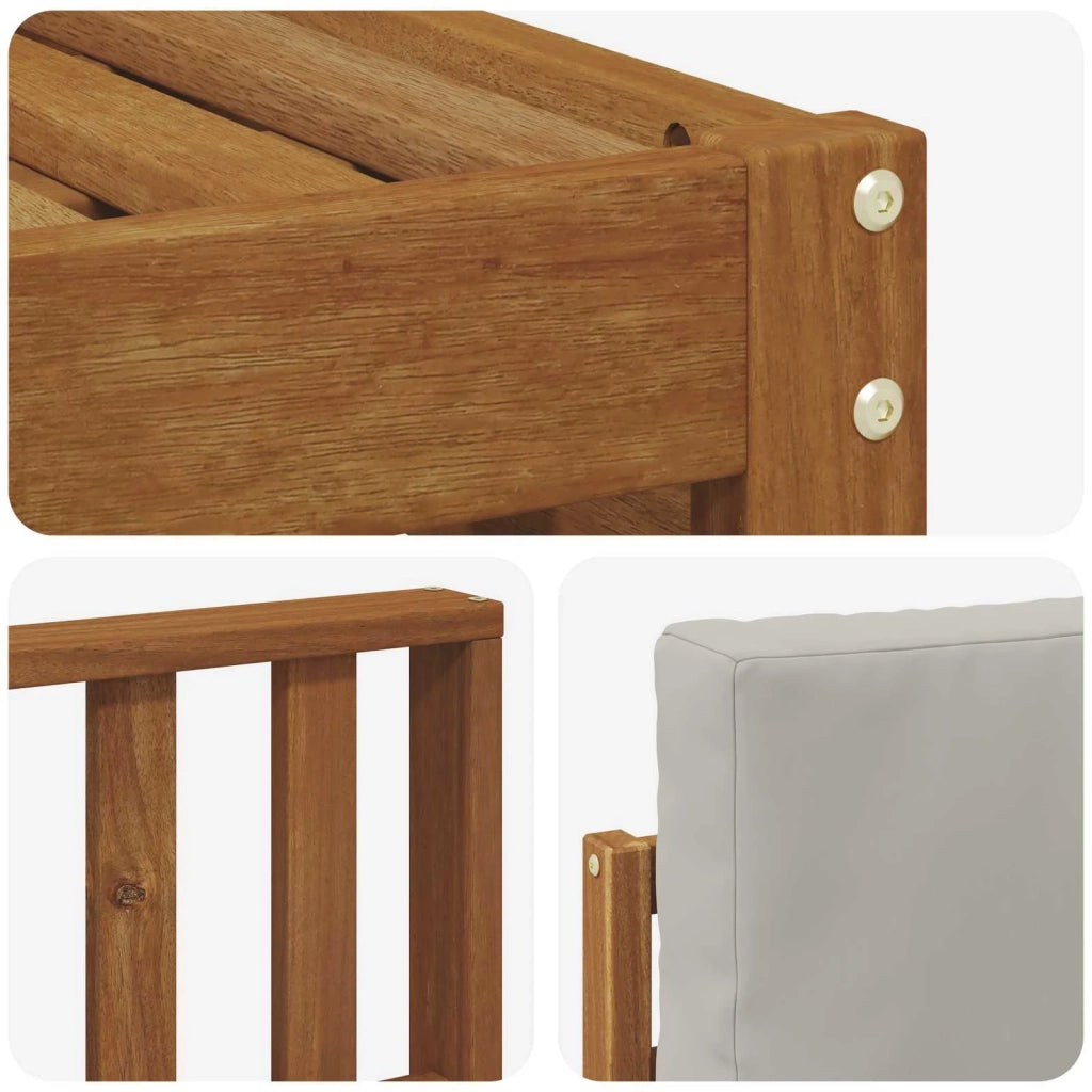 Set divano sezionale con cuscino 7 pcs Grigio Naturale e Chiaro 3375161