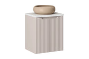 Set mobili bagno 50 cm con piano e lavabo da appoggio Wiki Nova Cashmere 50 x 1401 x 40 cm