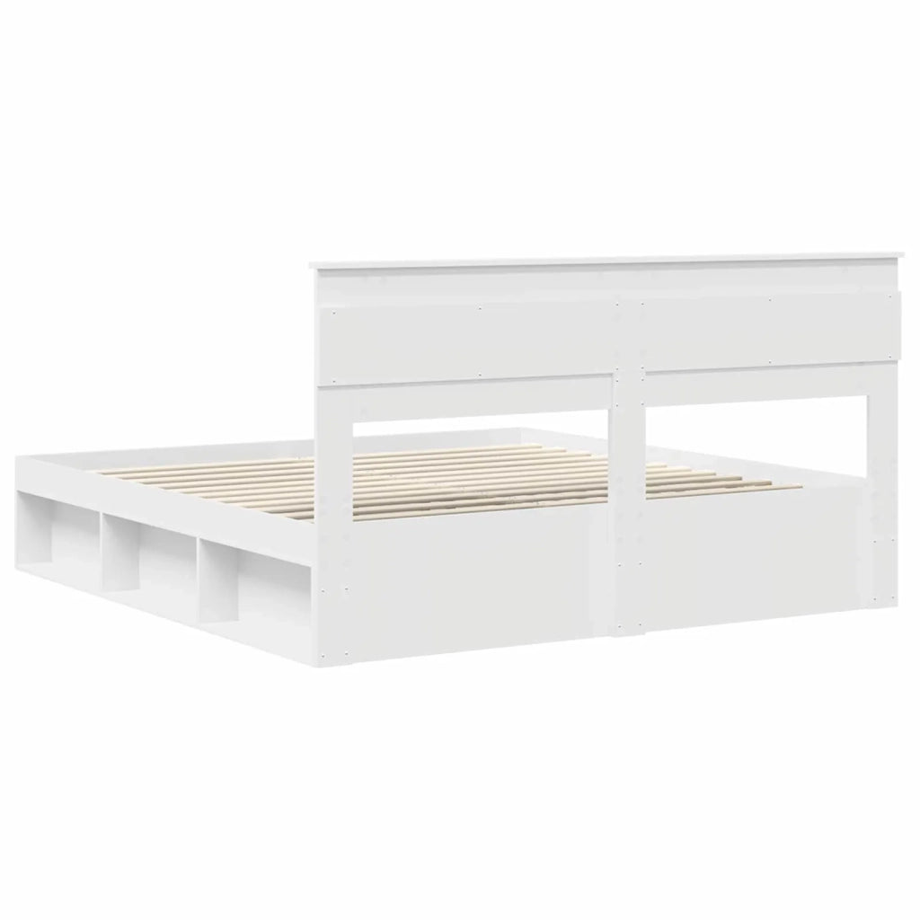 Struttura del letto Bianco 200 x 200 cm Pino massello 3409719