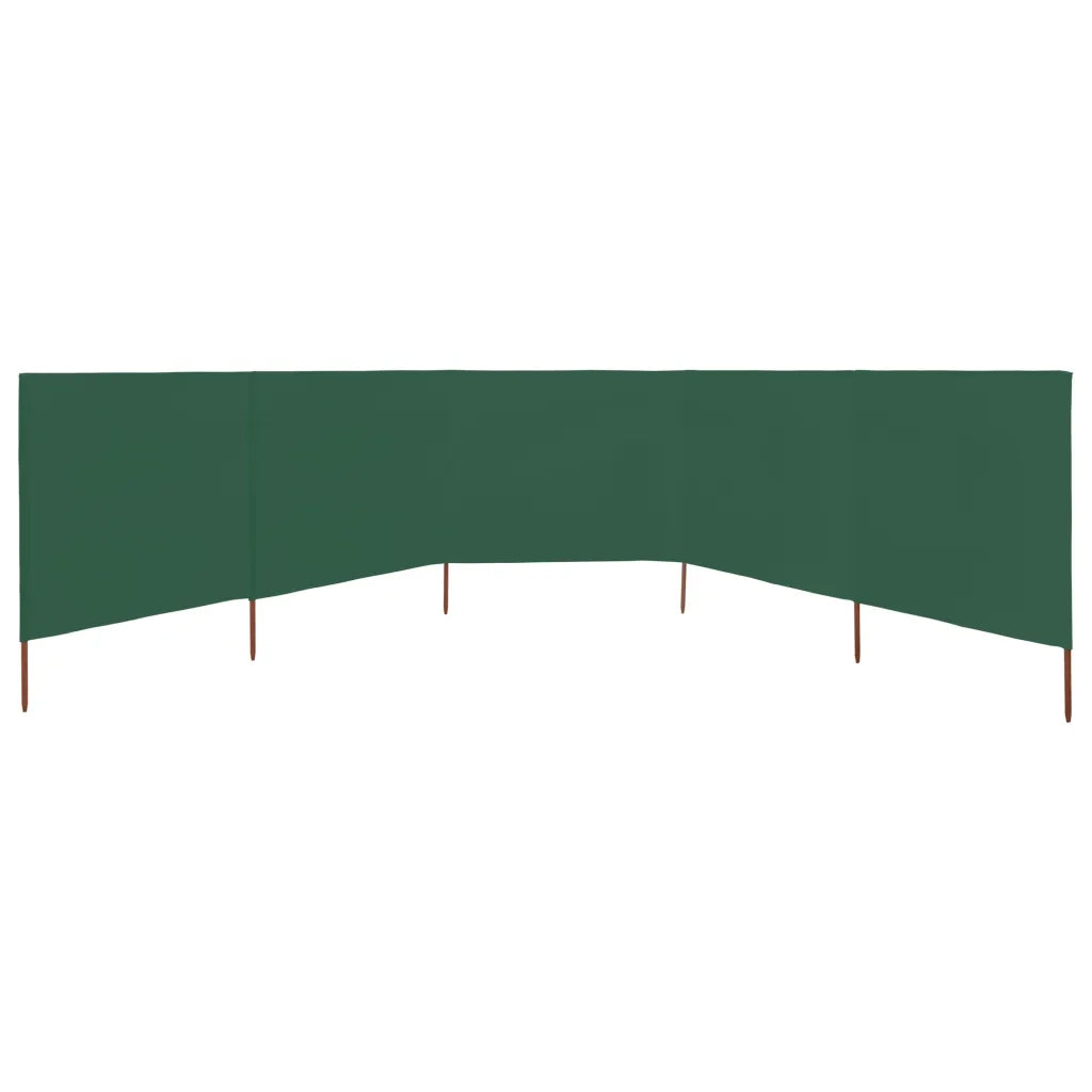 Paravento a 5 Pannelli in Tessuto 600x160 cm Verde CFW1672953