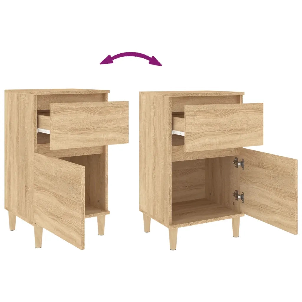 Comodini 2pz Rovere Sonoma 40x35x70 cm 819699