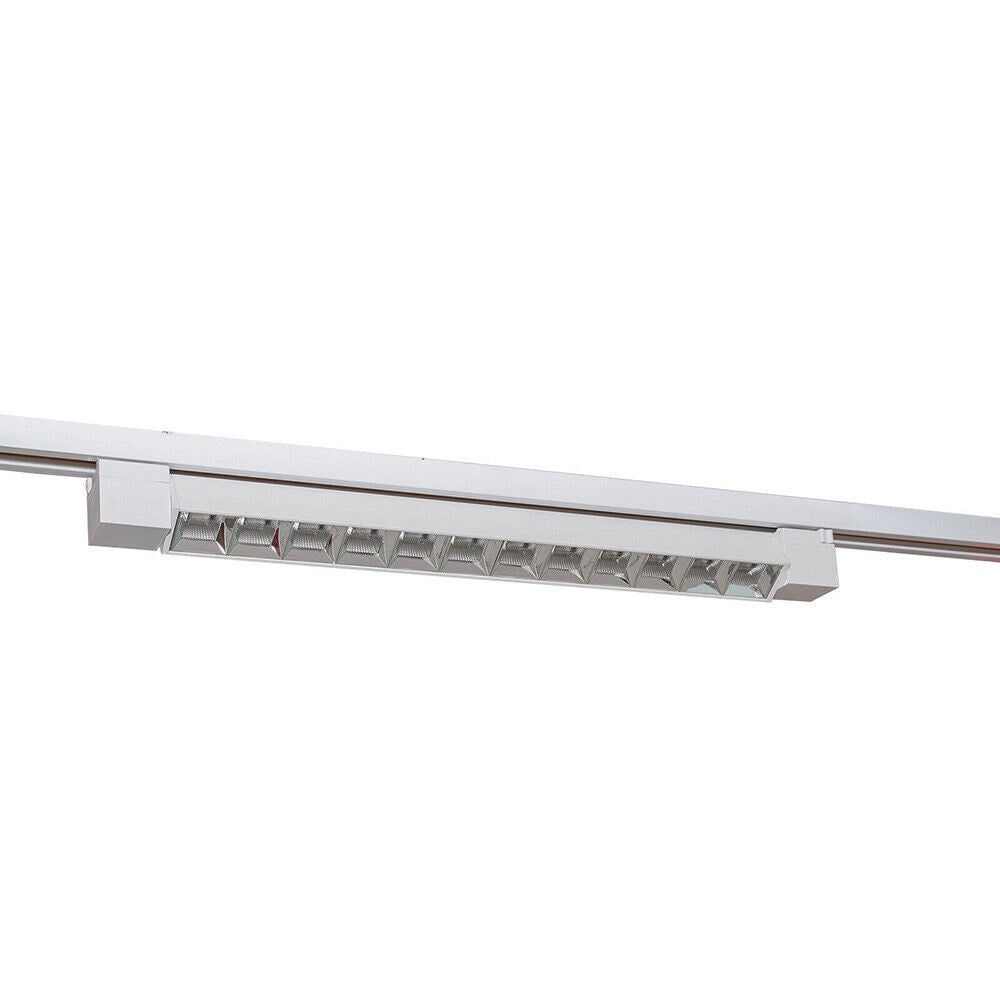 Trade Shop - Faretto Orientabile Binario 26 W 12led Bianco Nero Luce 3000k 6500k 4000k Pst-47 - Bianco-bianco Freddo      -