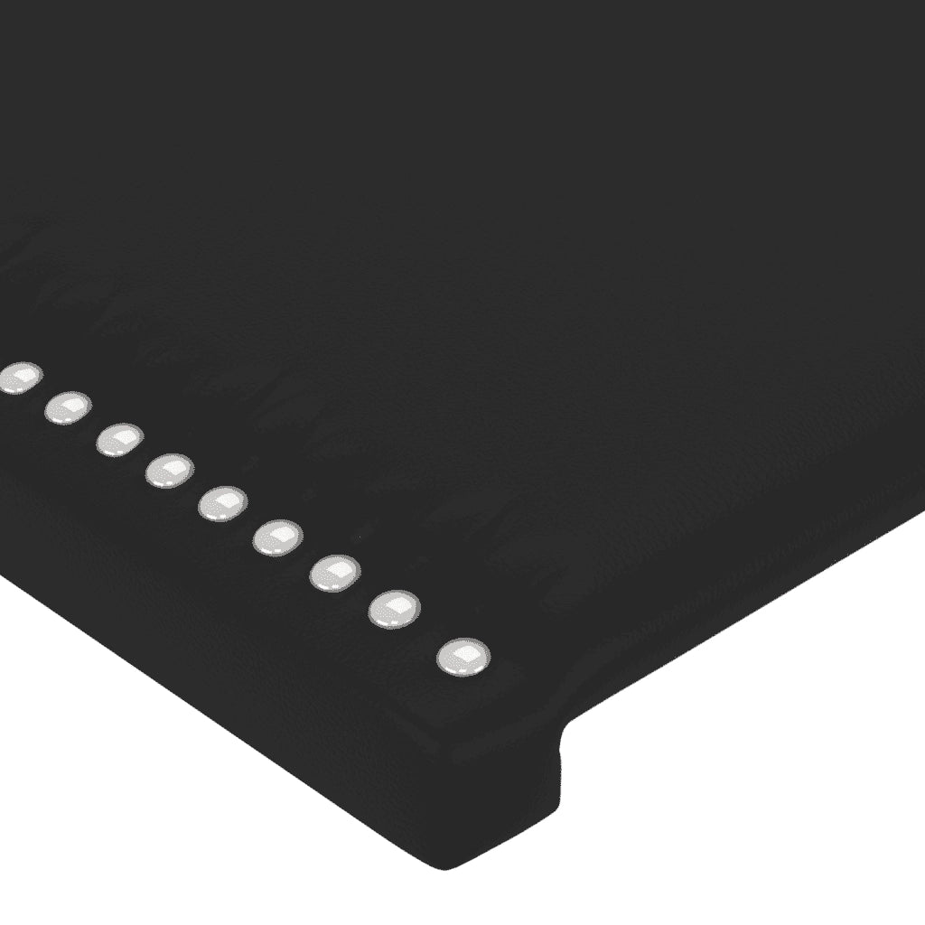 Giroletto a Molle con Materasso Nero 90x200 cm in Similpelle 3142761