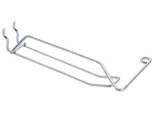 GANCI A 2 FILI CON PORTAPREZZI SEMPLICI PER PANNELLI FORATI- - ø mm.3,8x5x300 l. - 5 pezzi