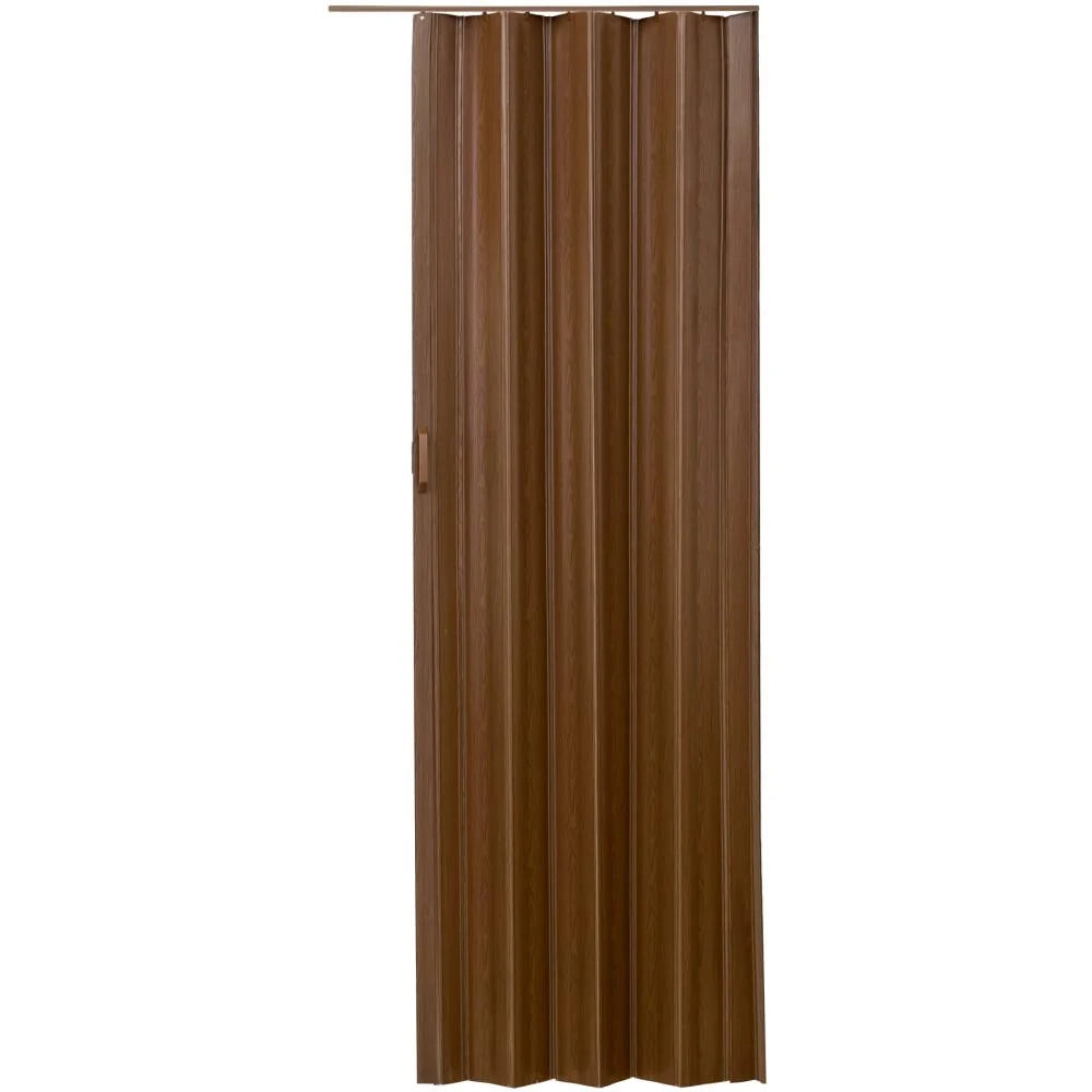 Porta a soffietto pieghevole porta da bagno in PVC estensibile scorrevole larghezza 80 cm marrone 08_0000544