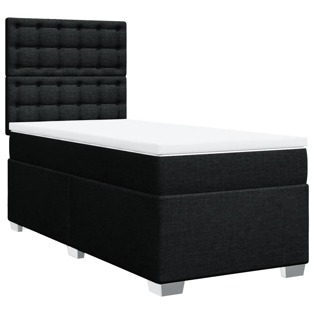 Giroletto a Molle con Materasso Nero 80x200 cm inTessuto 3292631