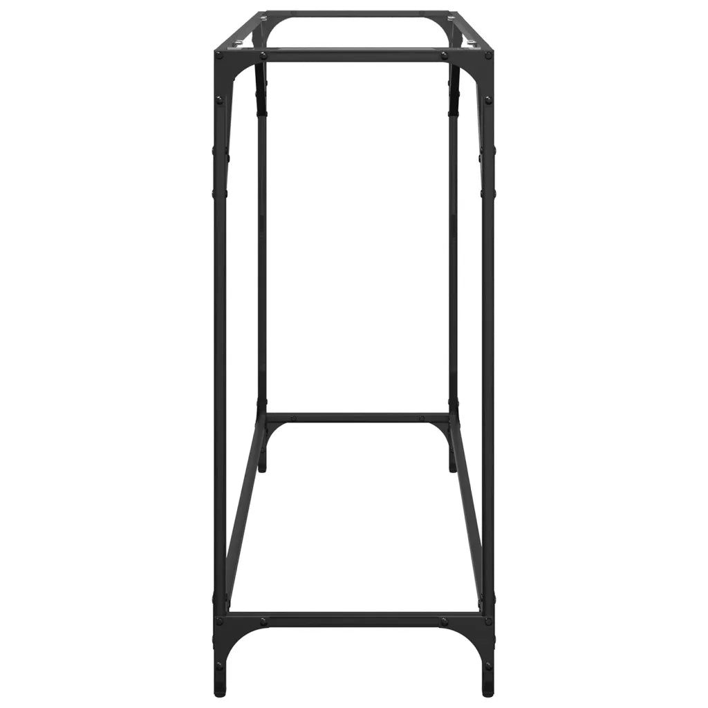 vidaXL Tavolino Consolle Piano Vetro Trasparente 98x35x81cm in Acciaio