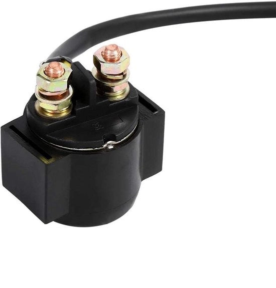 Relè di partenza per scooter GY6 - connettore 2 fili 2 pin - universale 12V - applicazione motociclistica - interruttore per corrente pesante - ausilio pratico