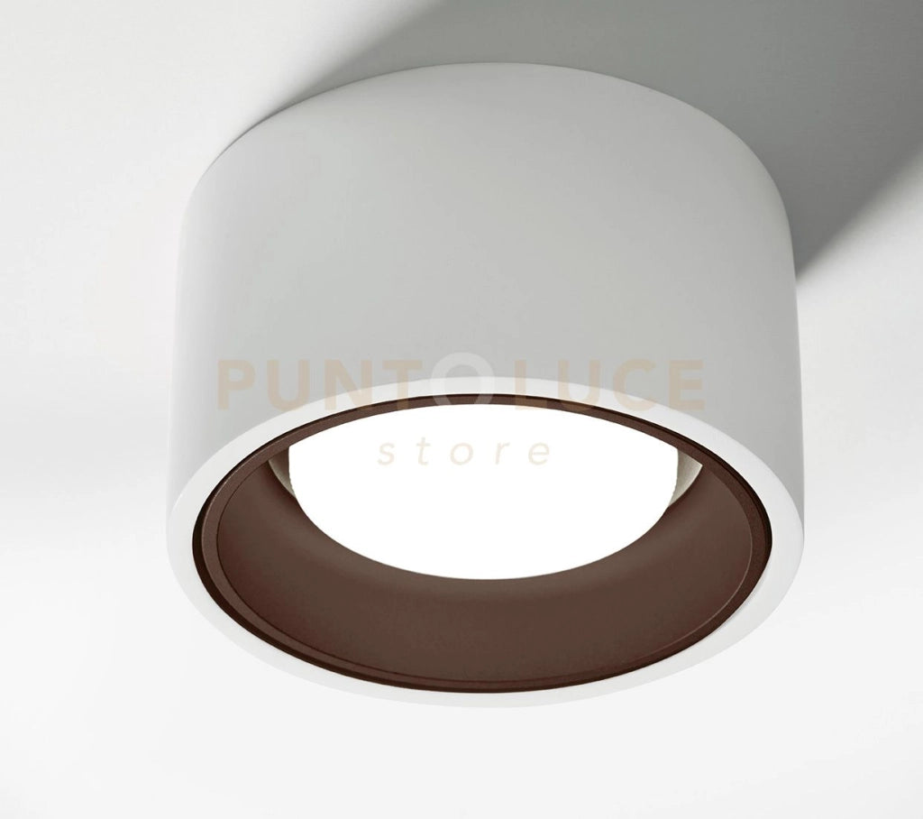 NASSO Soffitto 1 Luce Tonda Bronzo d.12cm attacco GX53 in gesso e alluminio