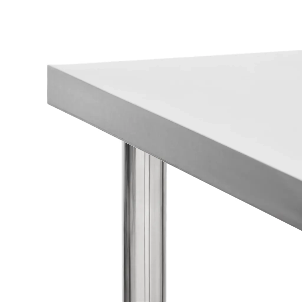 Tavolo da Lavoro Cucina con Ruote 100x60x85 cm in Acciaio Inox CFW1512671