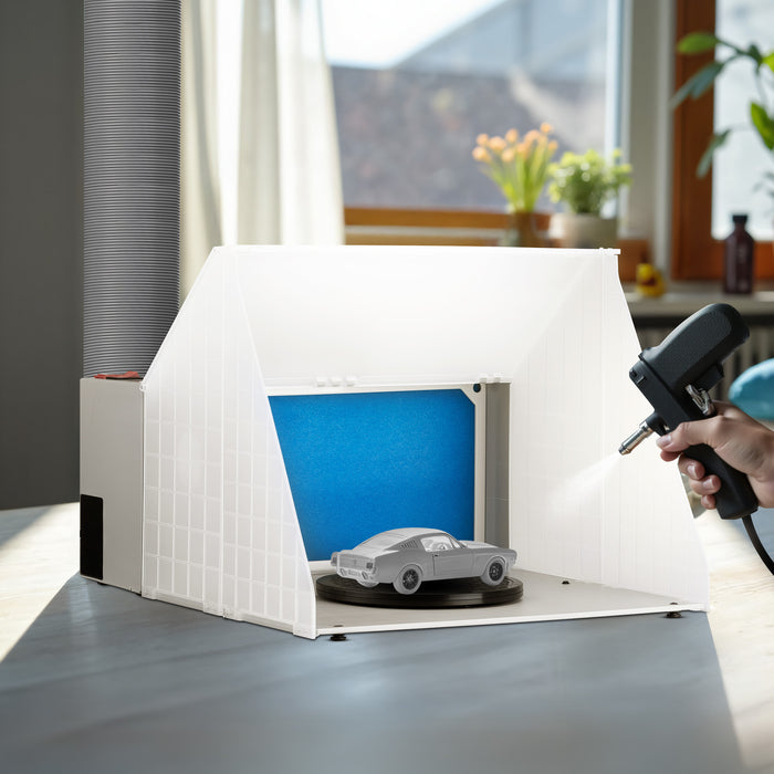 Cabina di aspirazione per verniciatura ad aerografo 4m³/min Aspiratore filtro e tubo aria di scarico