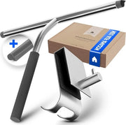 Set di pulizia del douché con supporto in acciaio inossidabile e tirante di silicone di riserva - asciugamani e spazzole per accessori da bagno